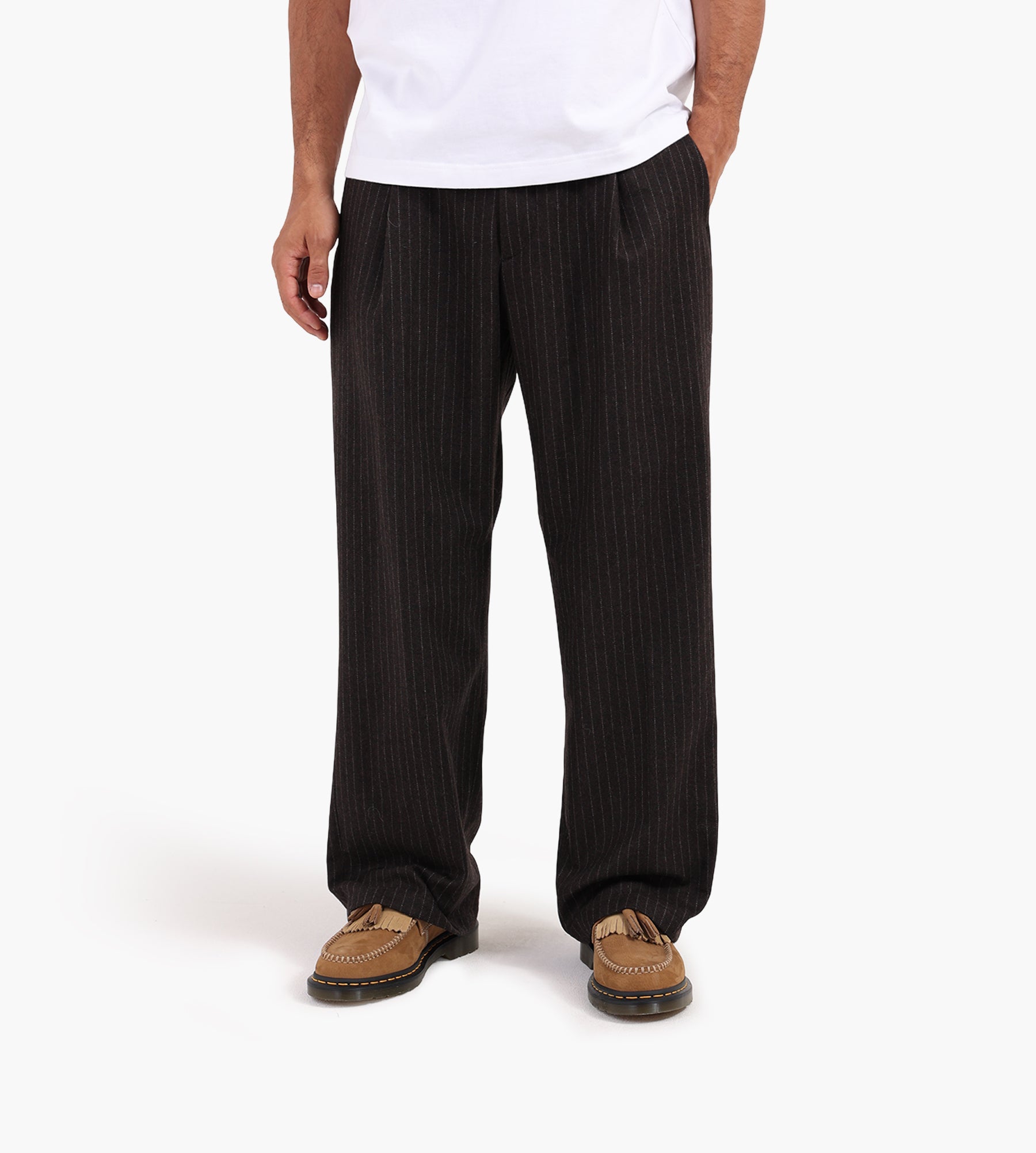 NN.07 Kay 1630 Trousers Brown Stripe