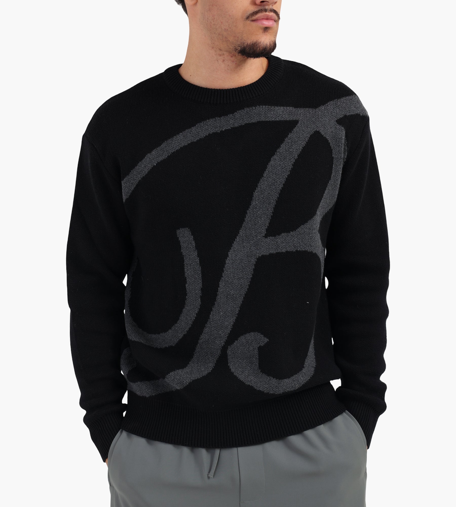 Baskèts B Knit Crewneck Black