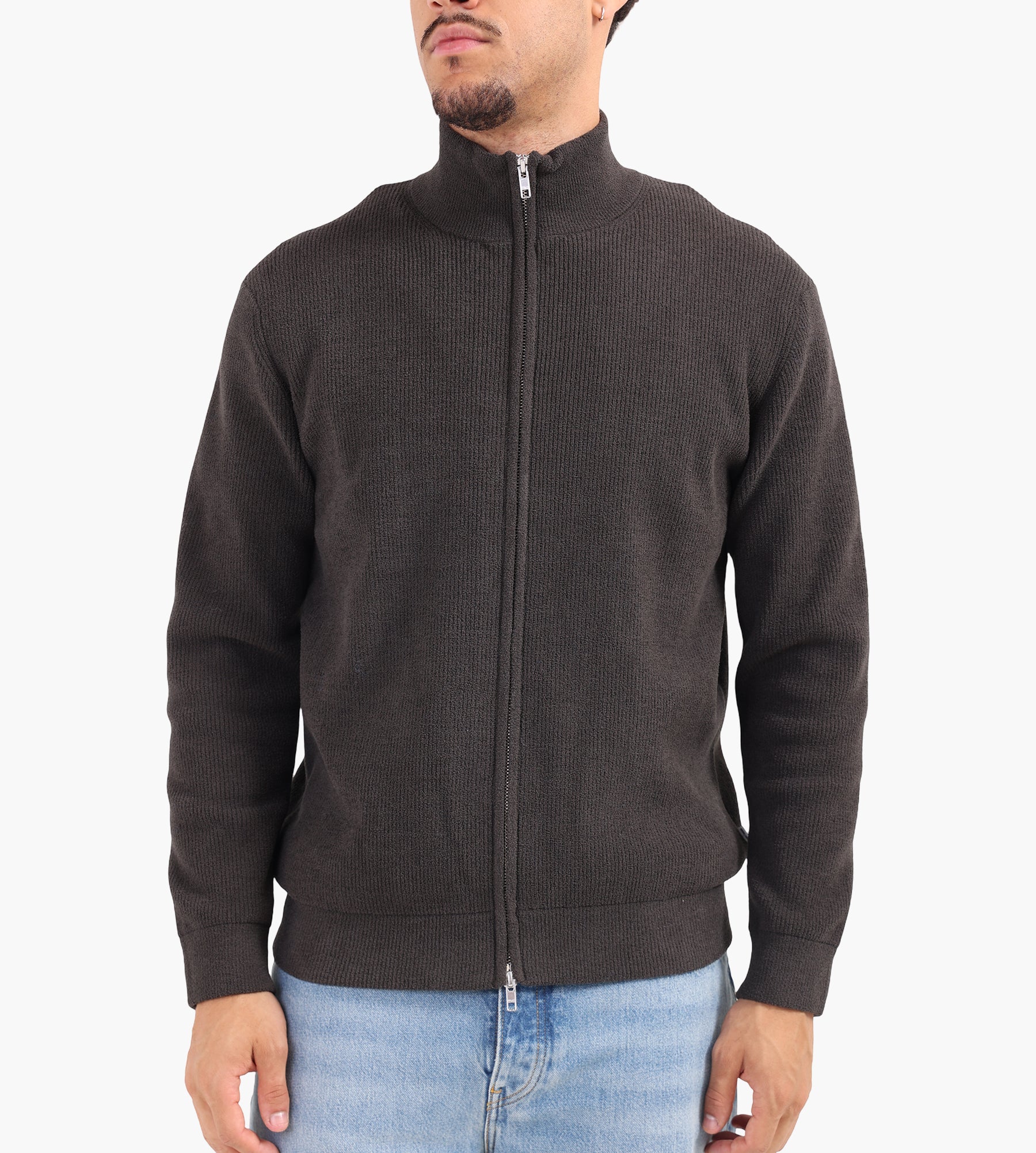 NN.07 Danny Full zip 6429 Knit Dark Army