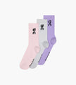 On Logo Sock High 3P 1 U Orchid Bloom