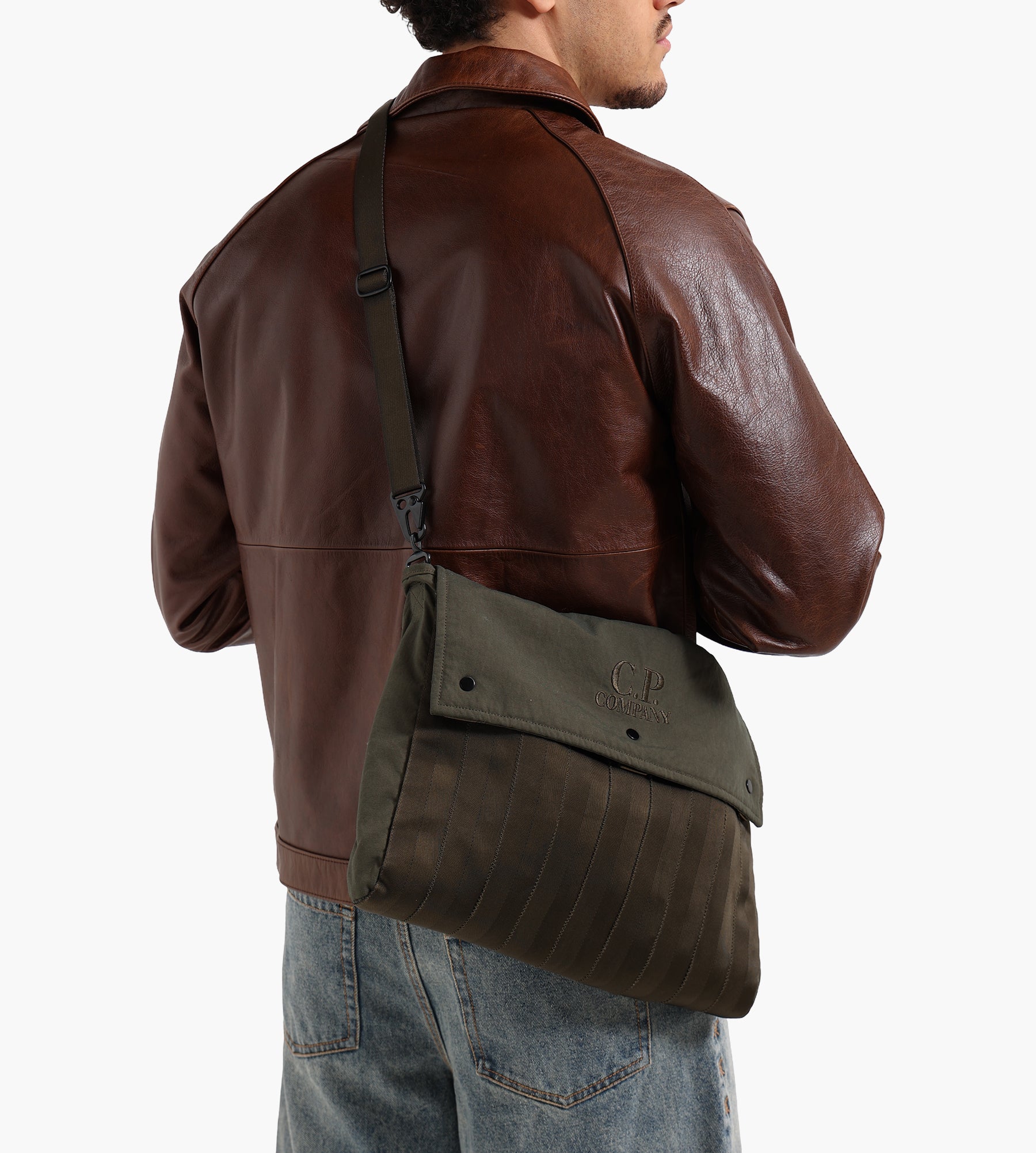 C.P. Company Herringbone Shoulder Bag Ivy Green