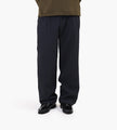 Norse Projects Hestur Relaxed Cotton Linen Twill Pleated Trouser Dark Navy