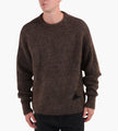 ROA Dropstitch Mohair Knit Crewneck Brown