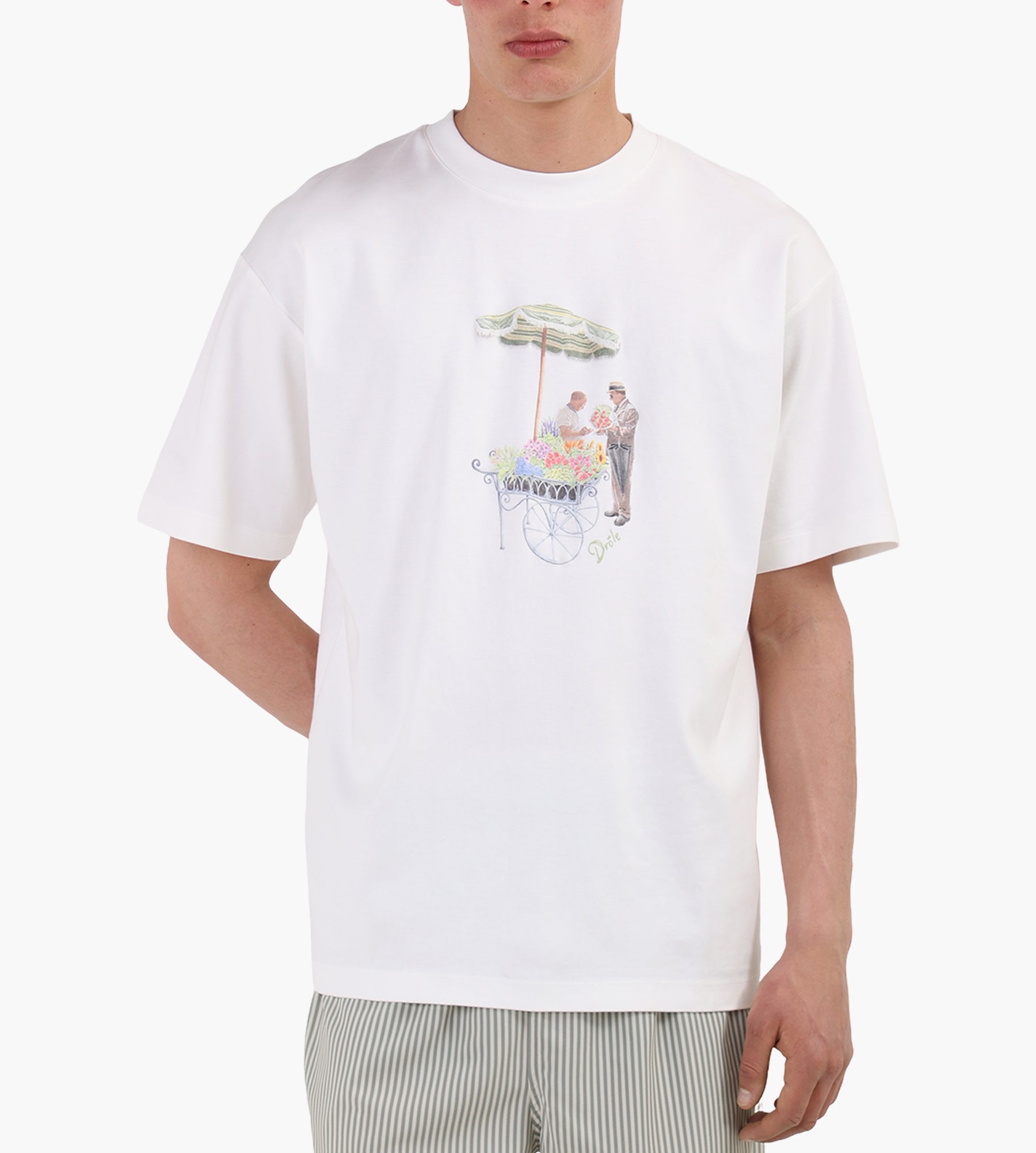 Drôle de Monsieur T-Shirt Fleuriste Off White