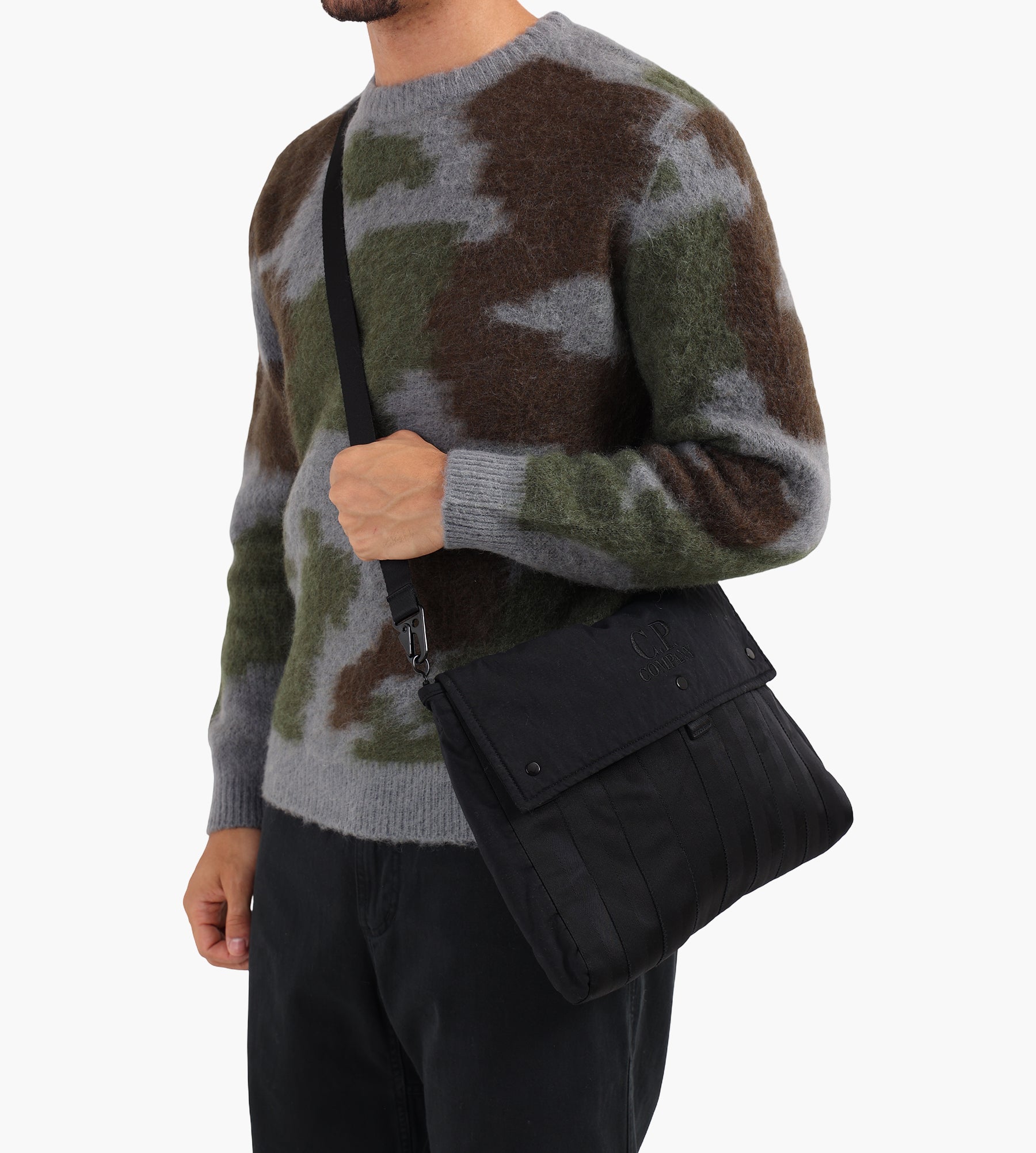 C.P. Company Accessories Bag In Herringbone Black