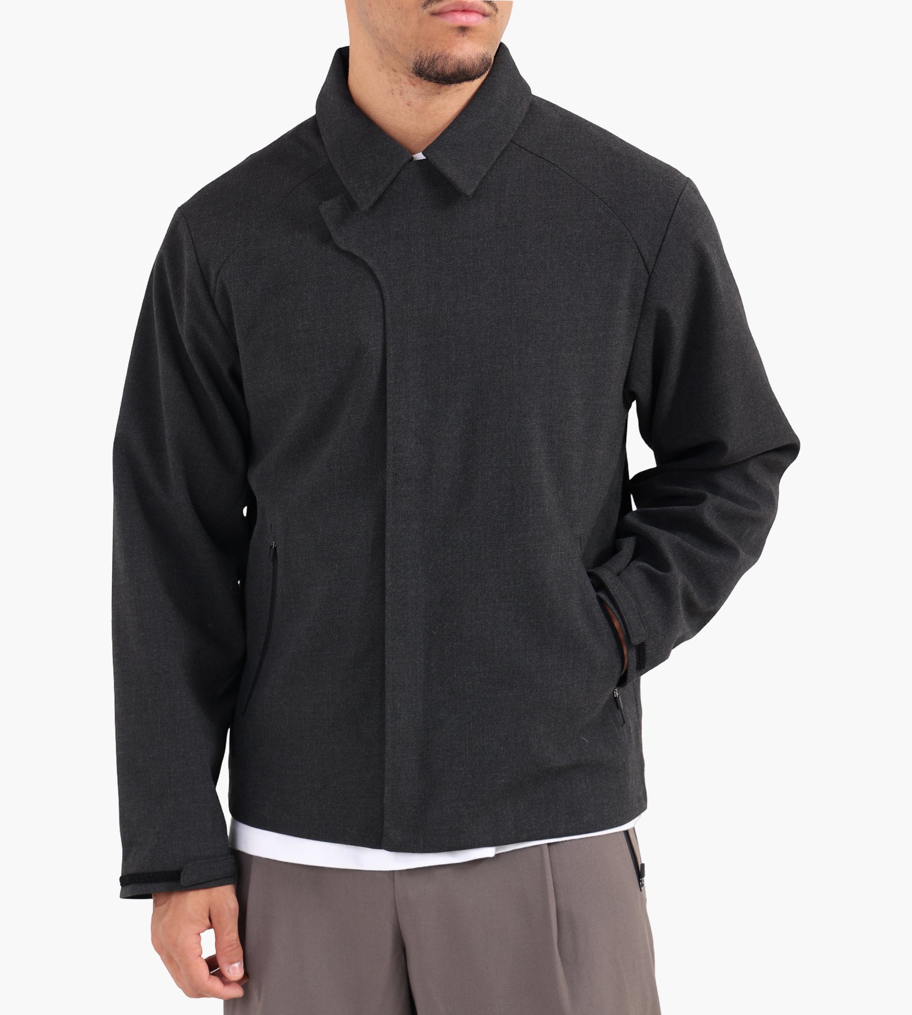 Hiking Patrol Waypoint Texture Jacket Dark Grey