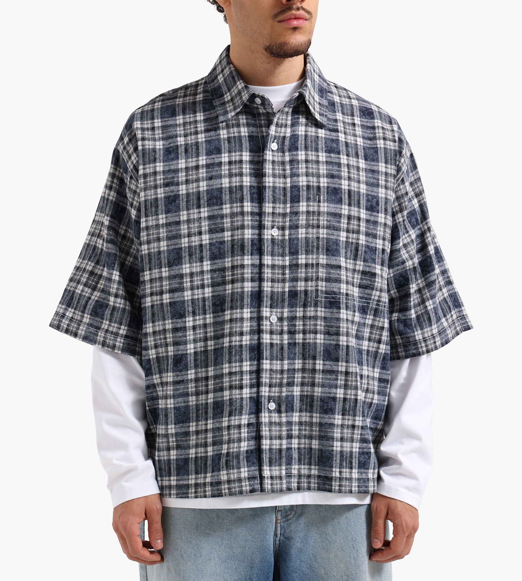 New Amsterdam Surf Association Wijk Shirt Short Sleeves Bleached Check