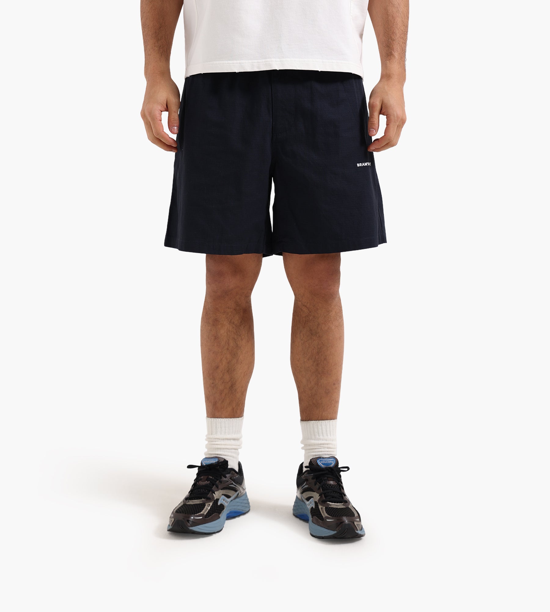 Bram's Fruit Ripstop Text Logo Shorts Navy