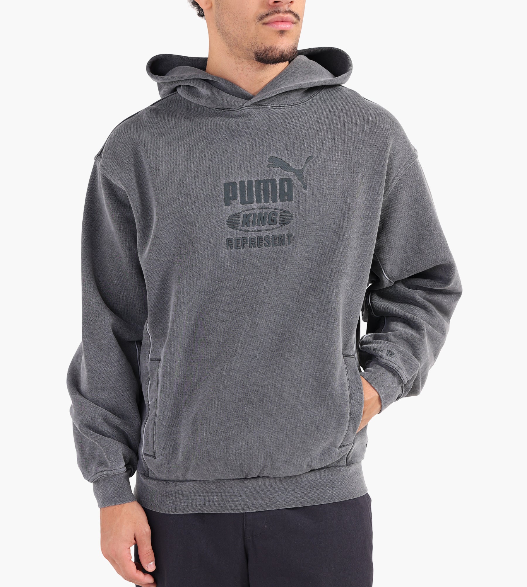 Puma x Represent Graphic Hoodie Flat Dark Gray