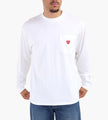 Carhartt WIP Pocket Heart Longsleeve White Red