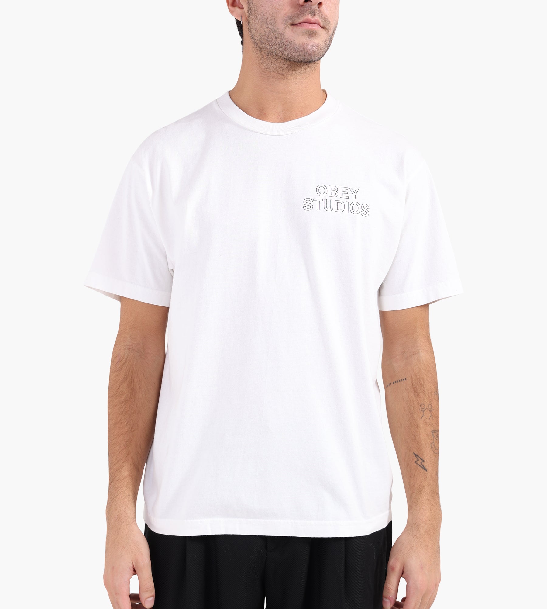 Obey Obey Studios Outline Tee Pigment Vintage White