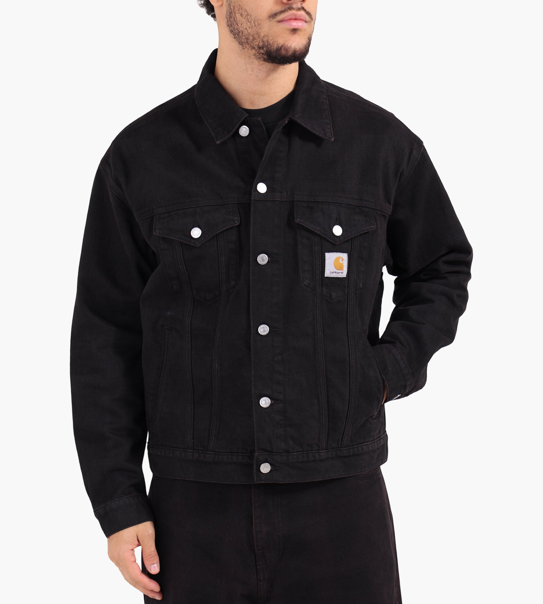 Carhartt WIP Everson Trucker Jacket Everson Print Black Palisander