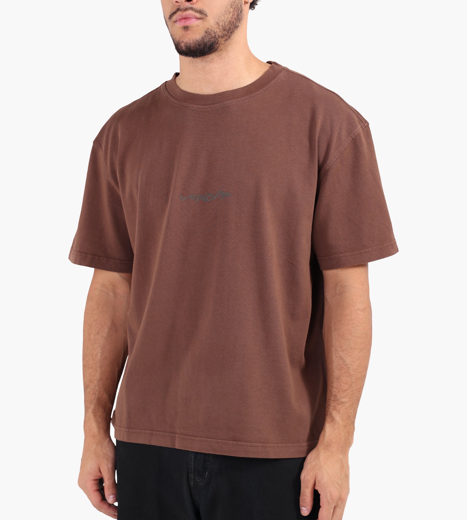 KA_YO Boxy Graphic Tee Burnt Wine