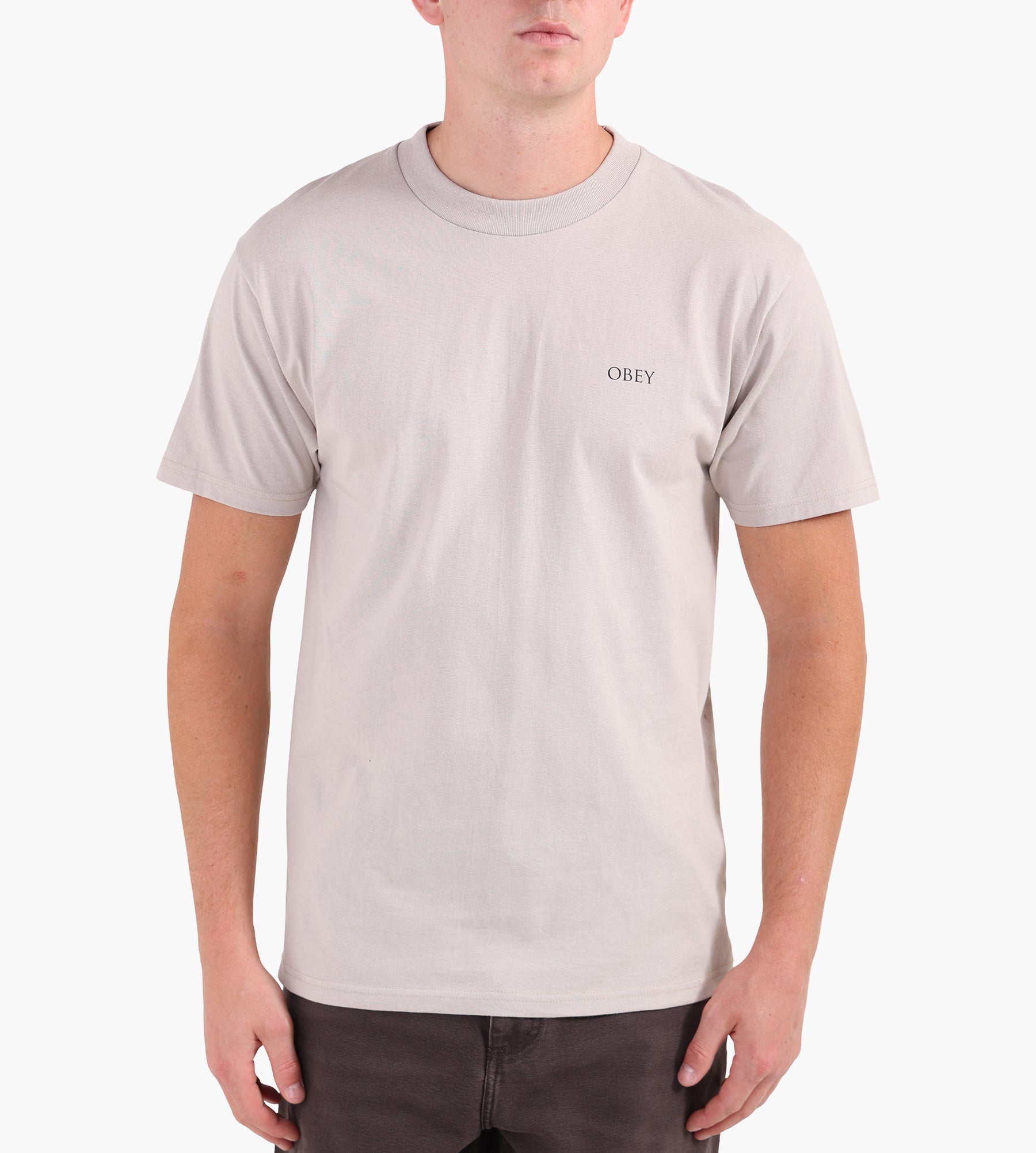 Obey Obey Peace & Justice Statue Tee Silver Grey