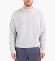 about:blank Mohair Knitted Logo Crewneck Wool Grey Ecru