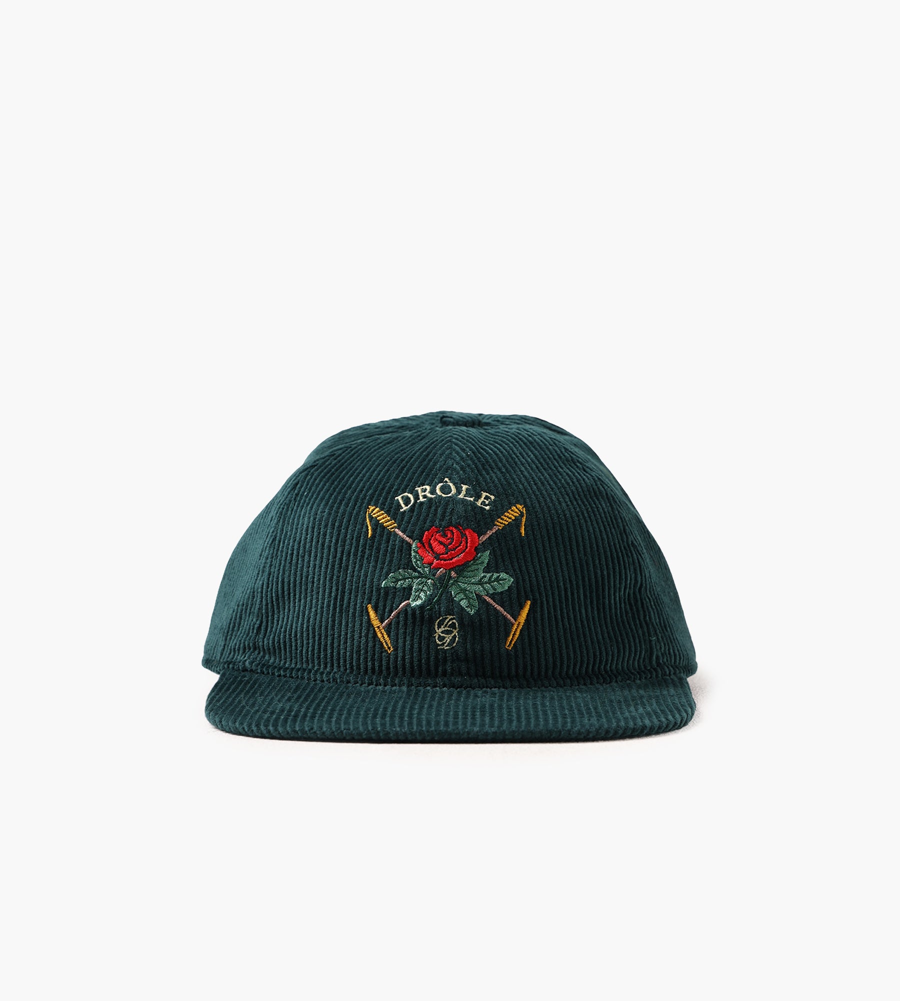 Drôle de Monsieur La Casquette Velours Drùle Rose Dark Green