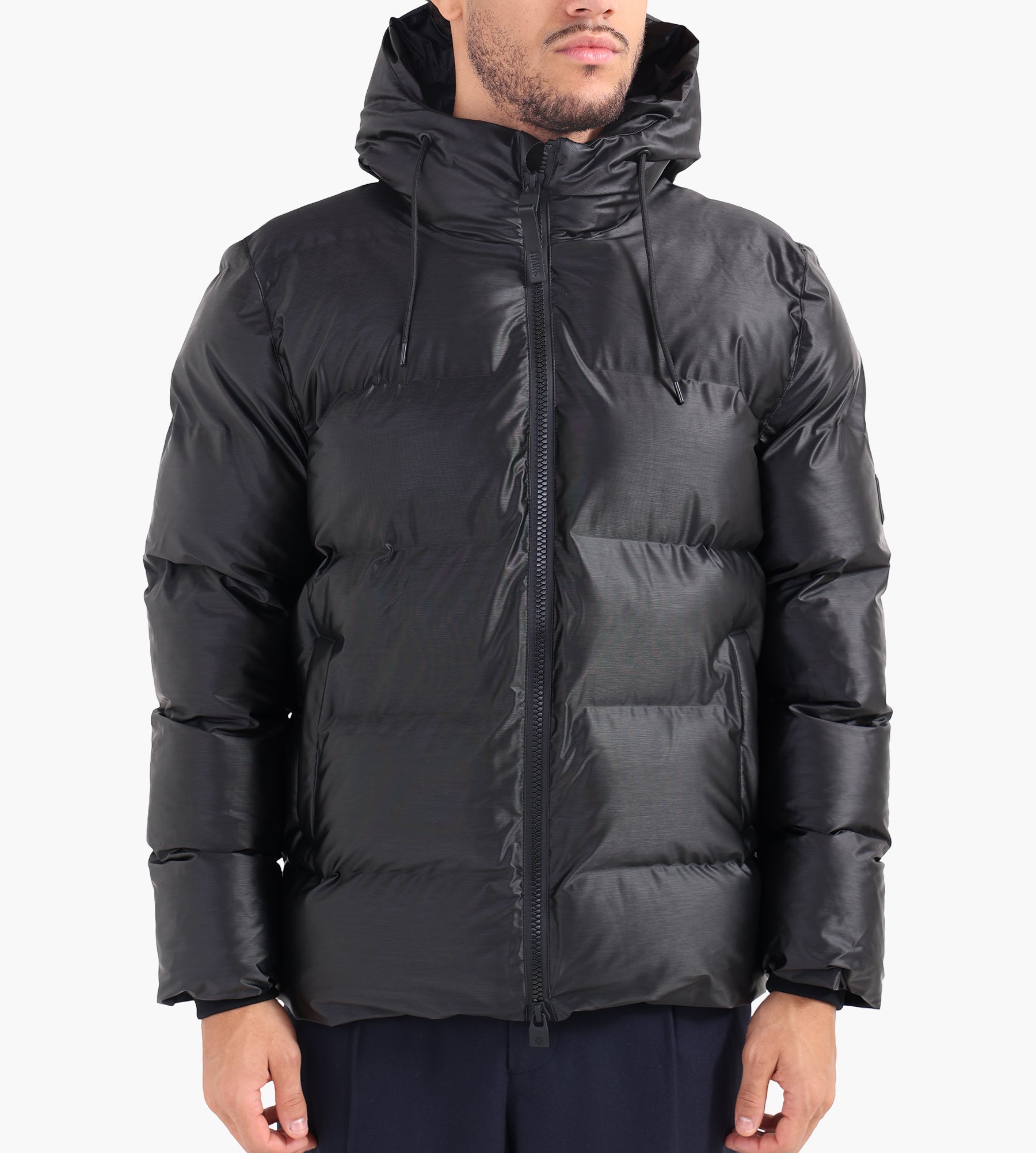 Rains Alta Puffer Jacket W3T3 Black Grain