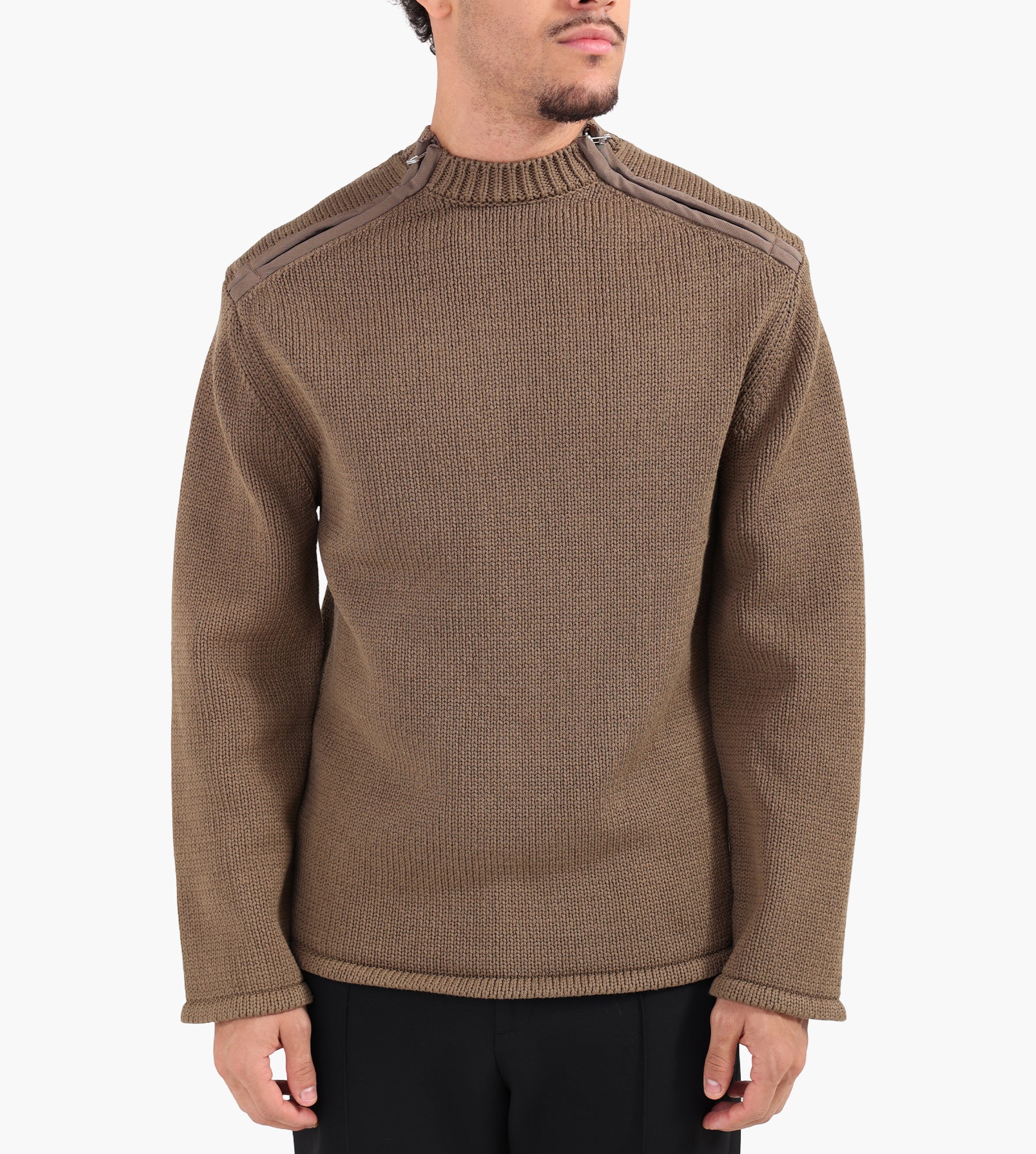 OAMC Peacemaker Shoulder Zip Knit Beige