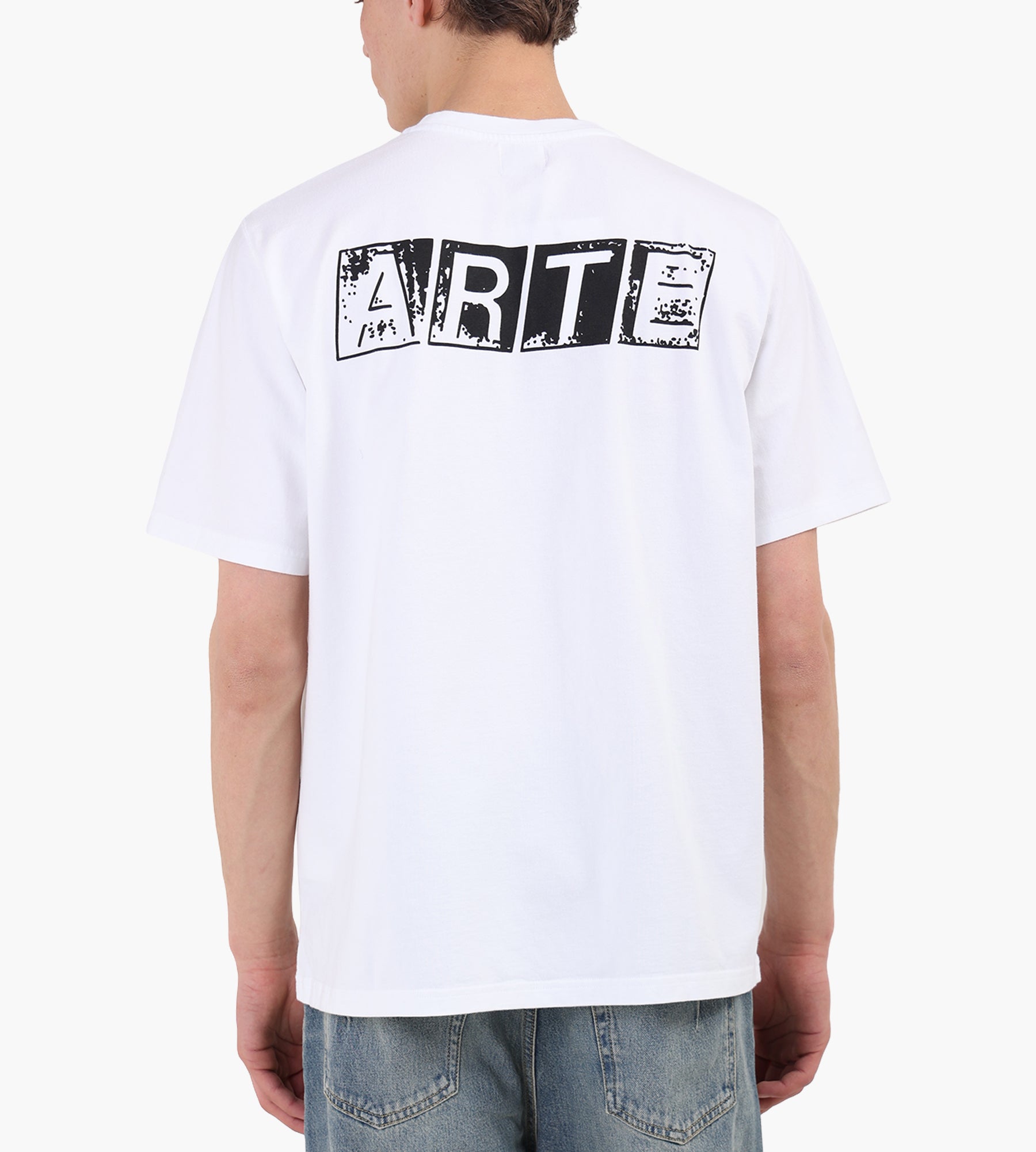 Arte Antwerp Faded Back Print T-shirt White