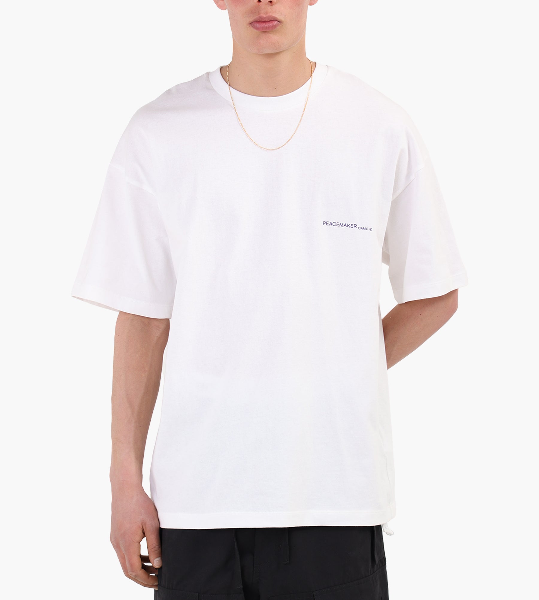 OAMC Peacemaker Oversize Tee Tree Over Print White