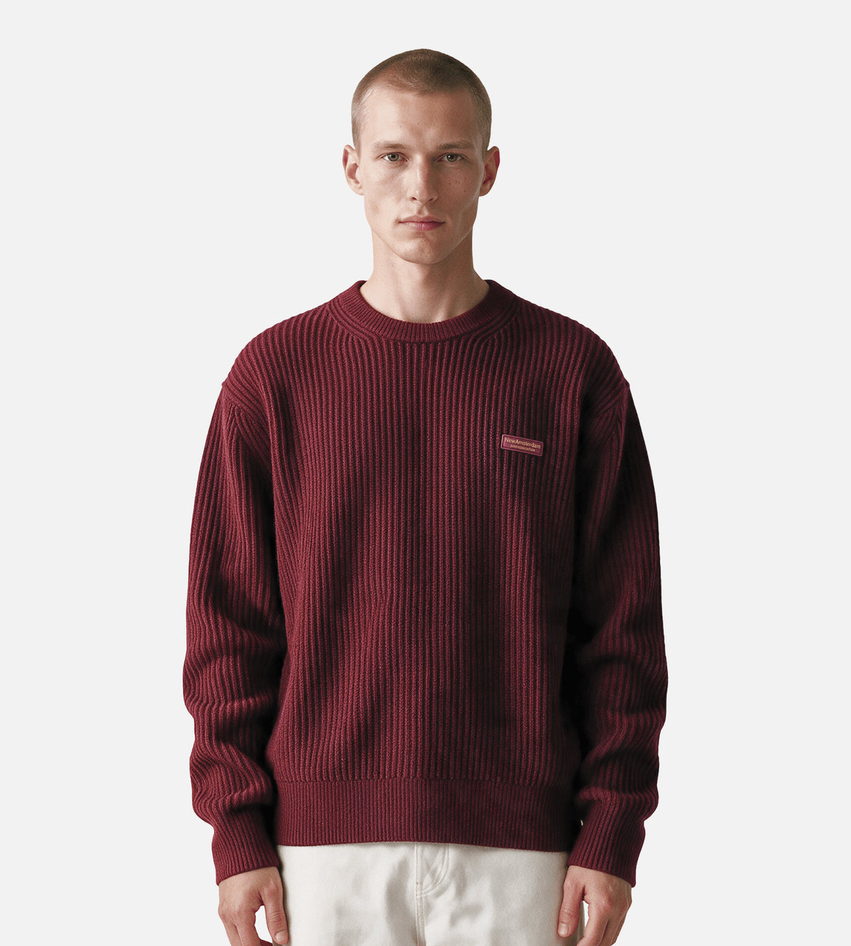 New Amsterdam Surf Association Knitted Crewneck Burgendy