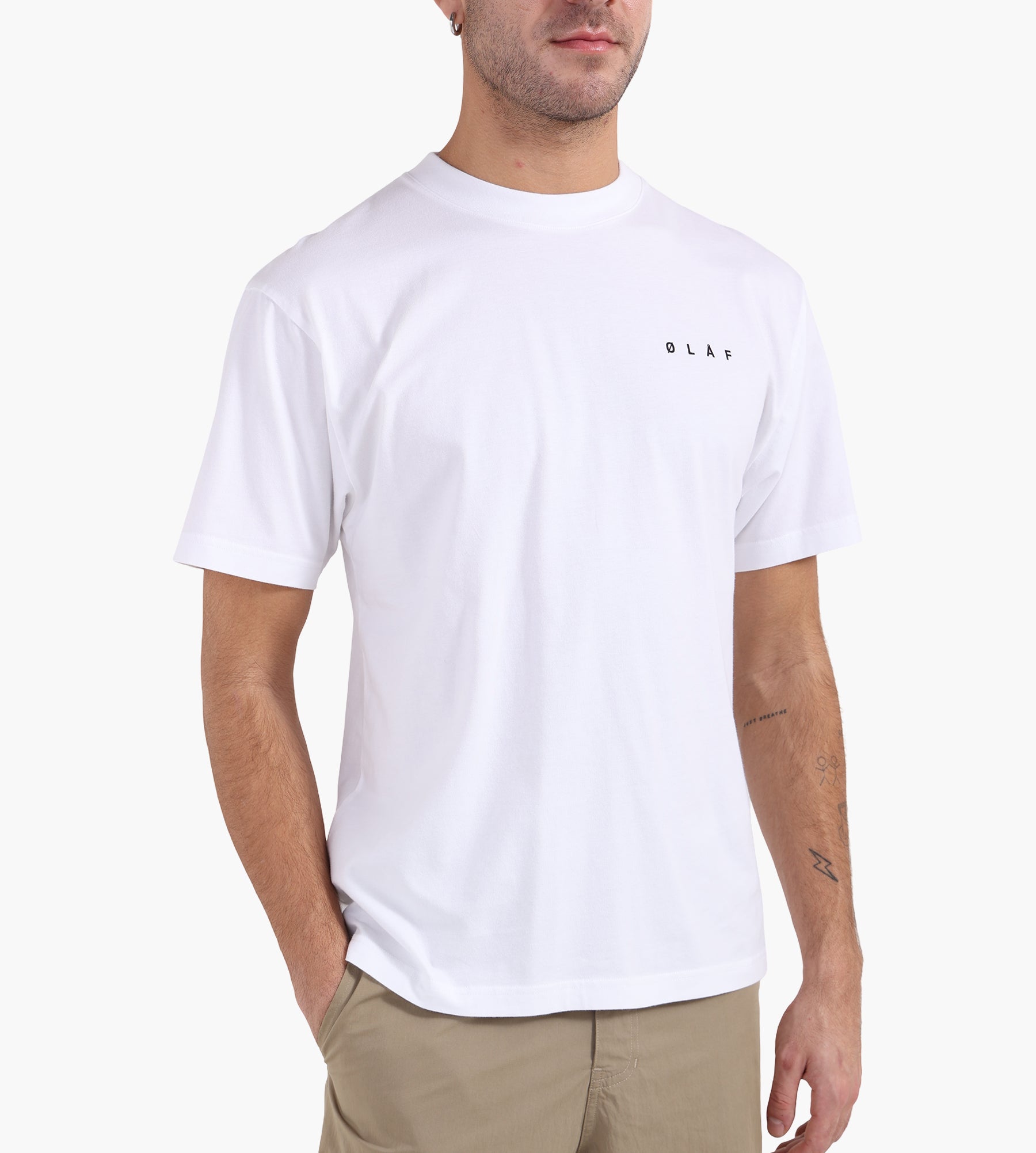 OLAF Paintbrush Graphic Tee Optical White