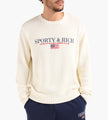 Sporty & Rich S&R Nautical Cotton Sweater Ecru