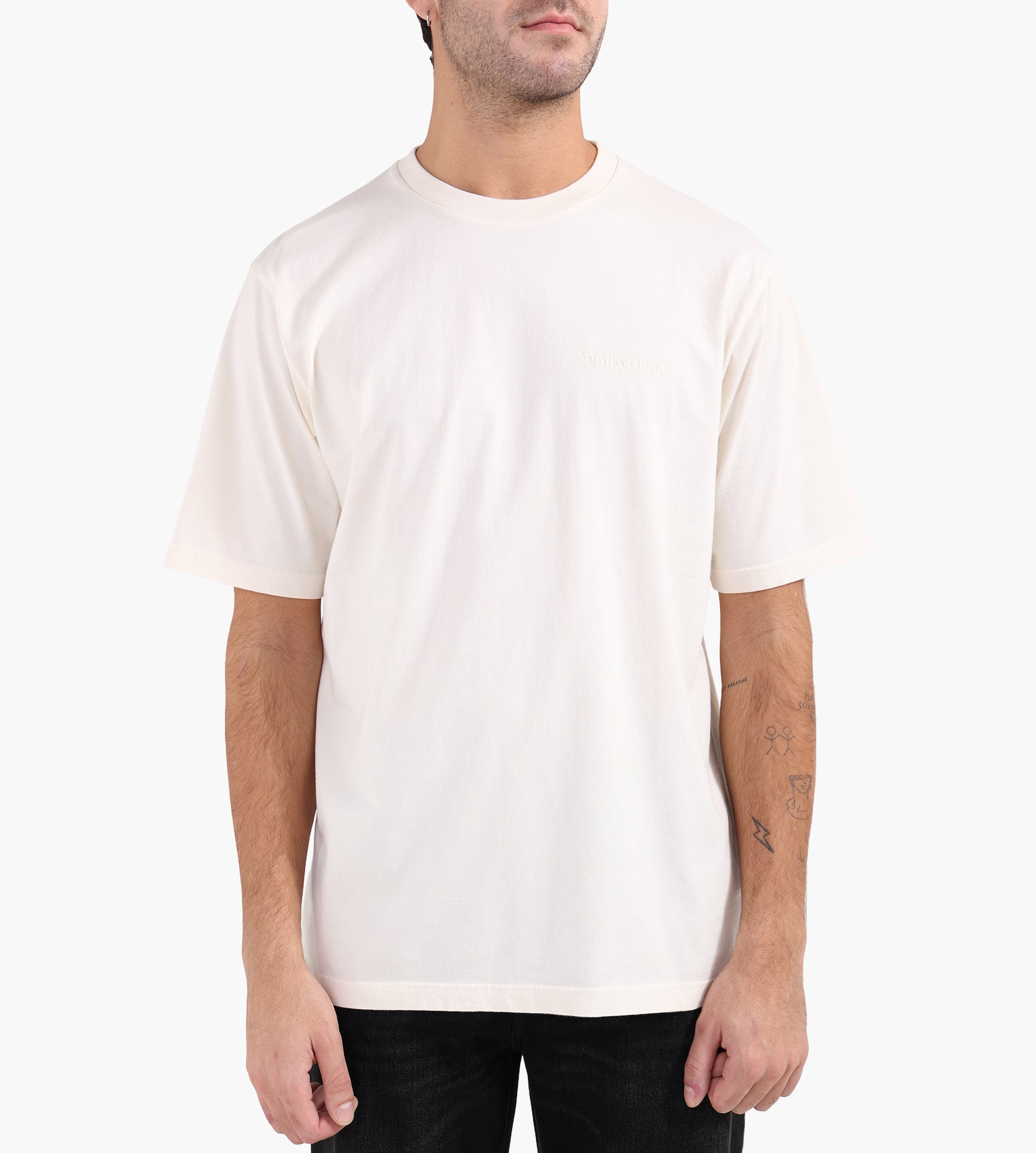 Pinkorange  Logo T-shirt Off-White
