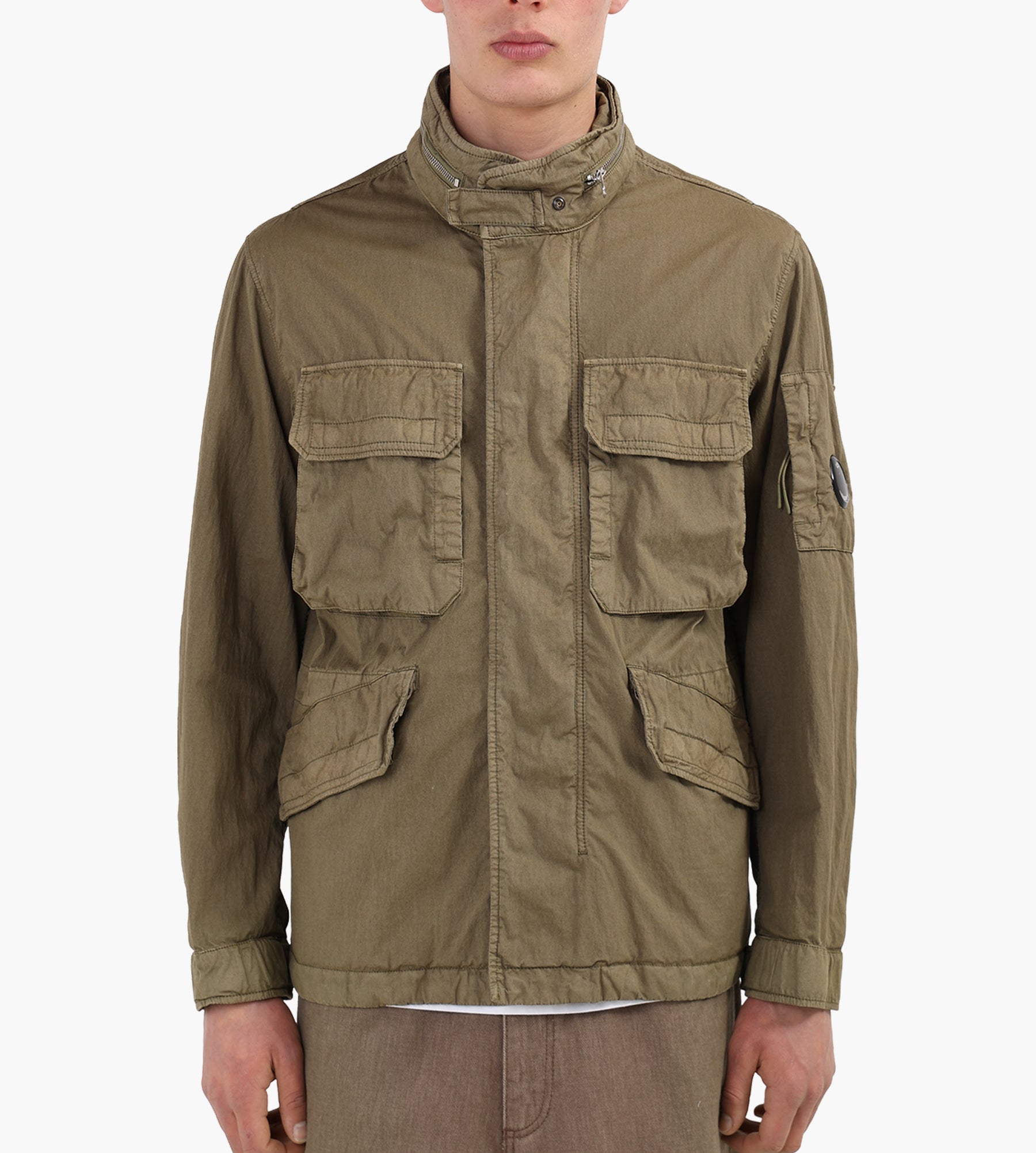 C.P. Company 50 Fili Wax Field Jacket Dried Herb