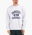 Sporty & Rich NY Yankees Ivy Crewneck Heather Gray