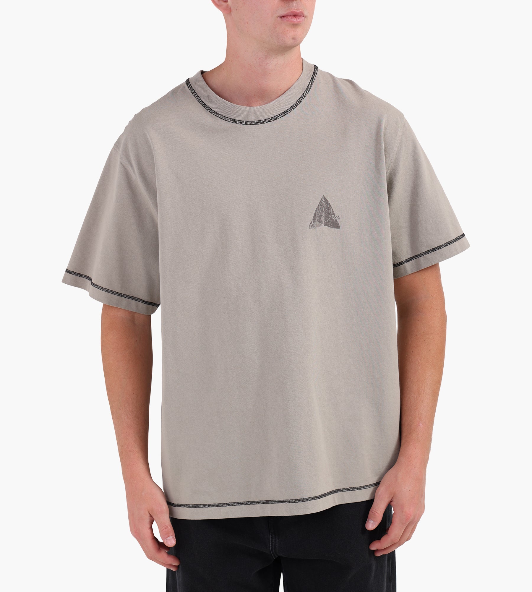 ROA Neolith Stitch Organic T Shirt Pale Green