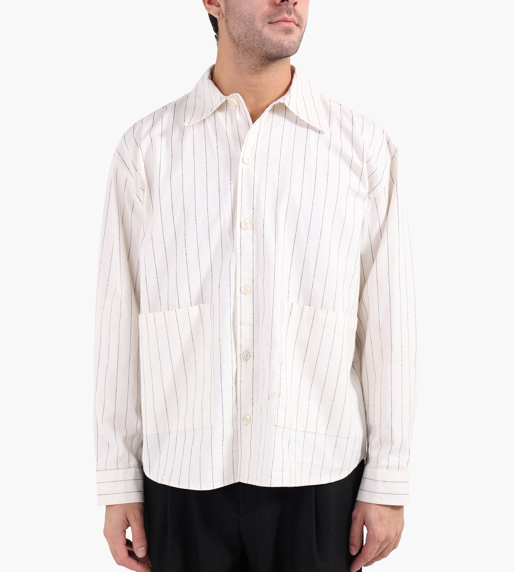 Libertine-Libertine Venture 3568 Shirt Off White Black Boucle