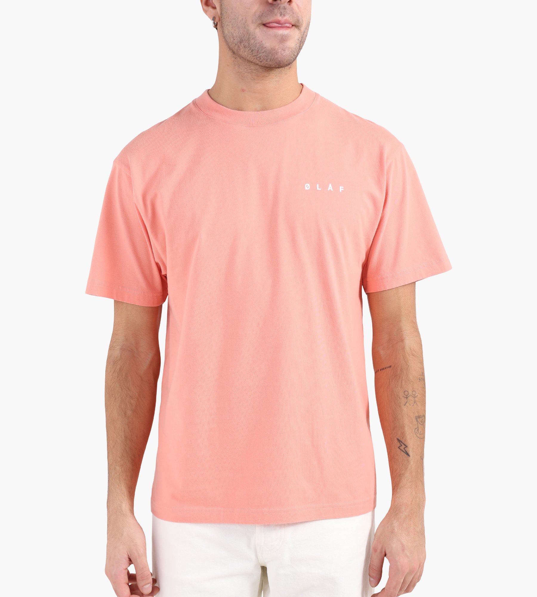 OLAF Brushstroke Face Tee Burnt Coral