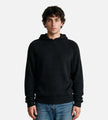 Observe Alpaca Button Knit Hood Black