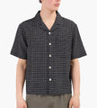 Café-Mountain Loose Check Vacation Shirt Black