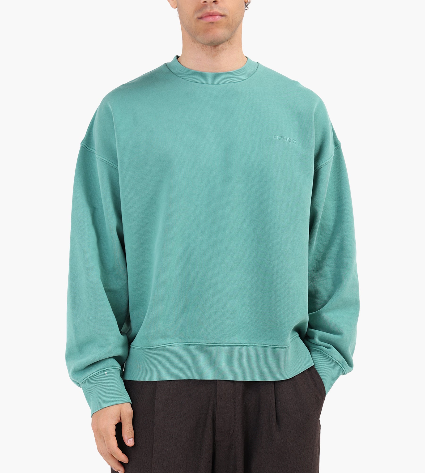 Carhartt WIP Benton Sweater Lily Garment Dyed