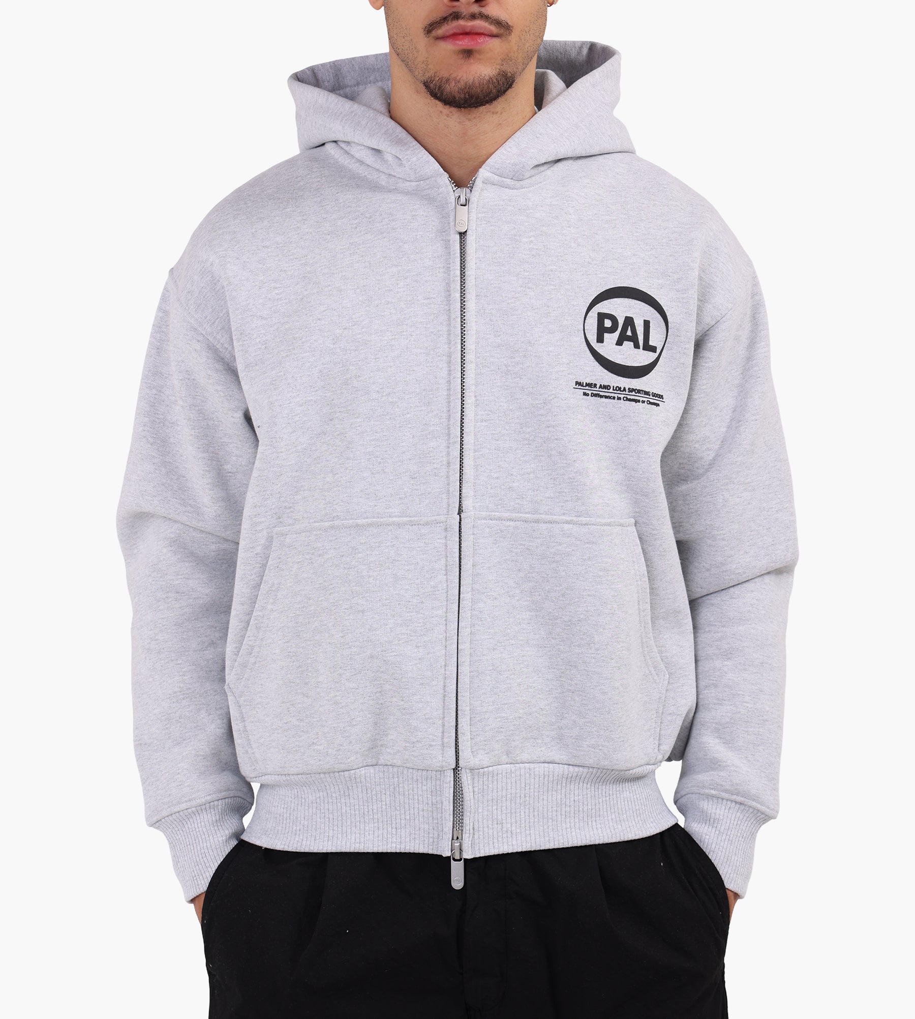 PAL Sporting Goods Pre Game Full Zip Hoody Light Gray Marl