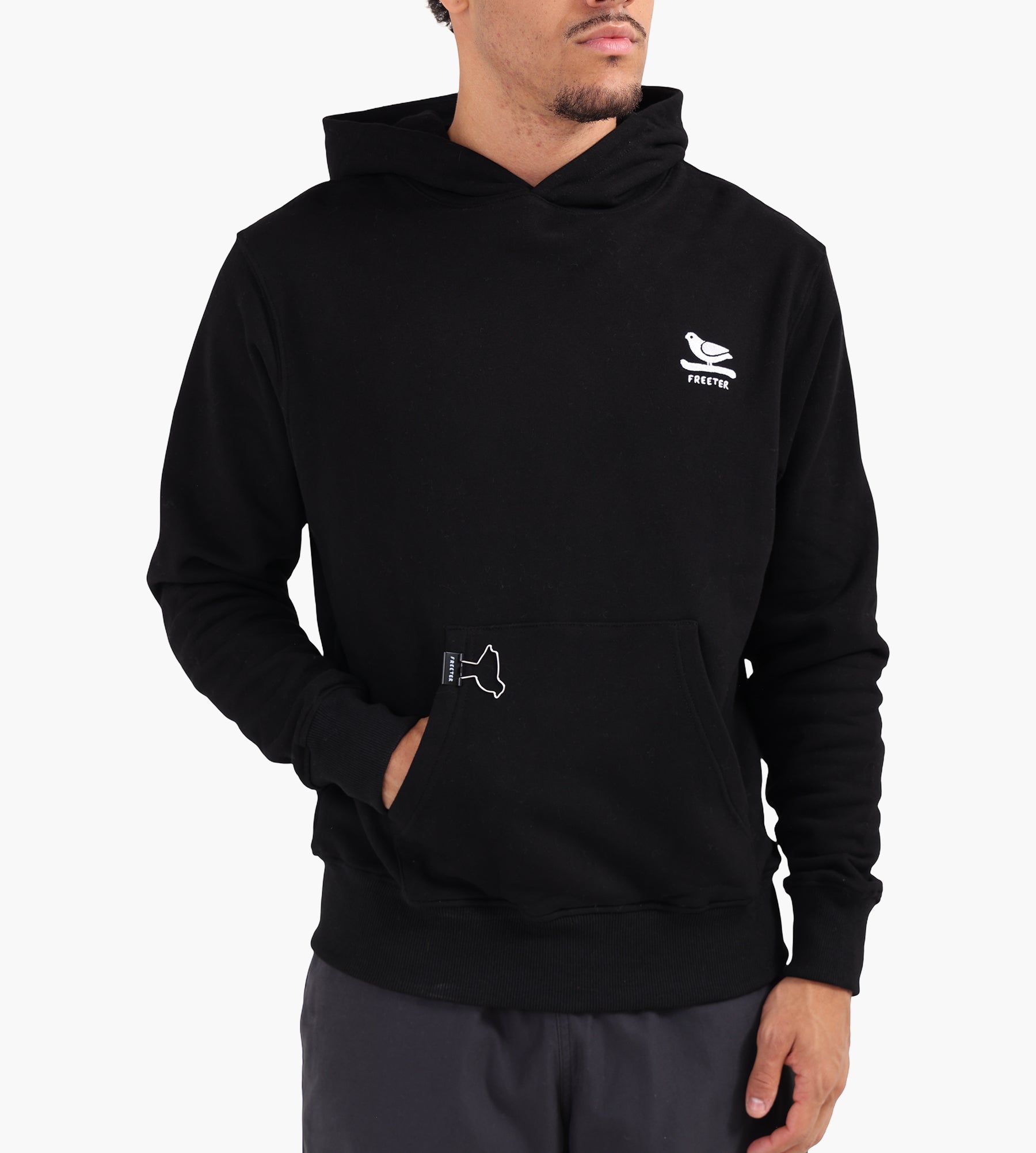 Freeter Clip Hoodie Black