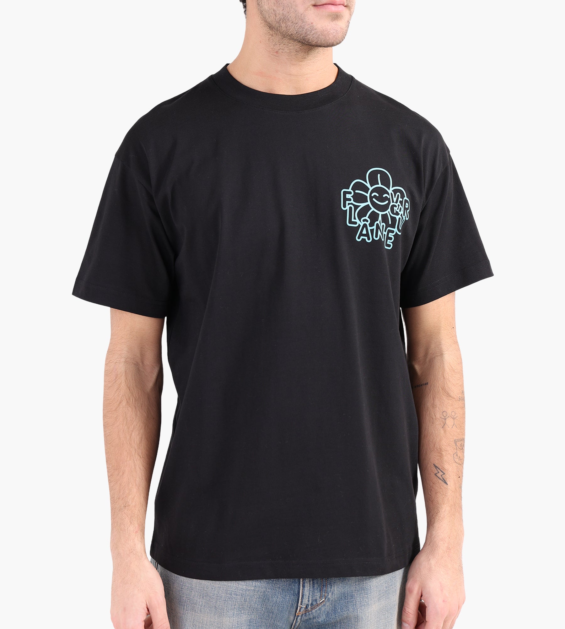 Flâneur Happy Flower T-Shirt Black