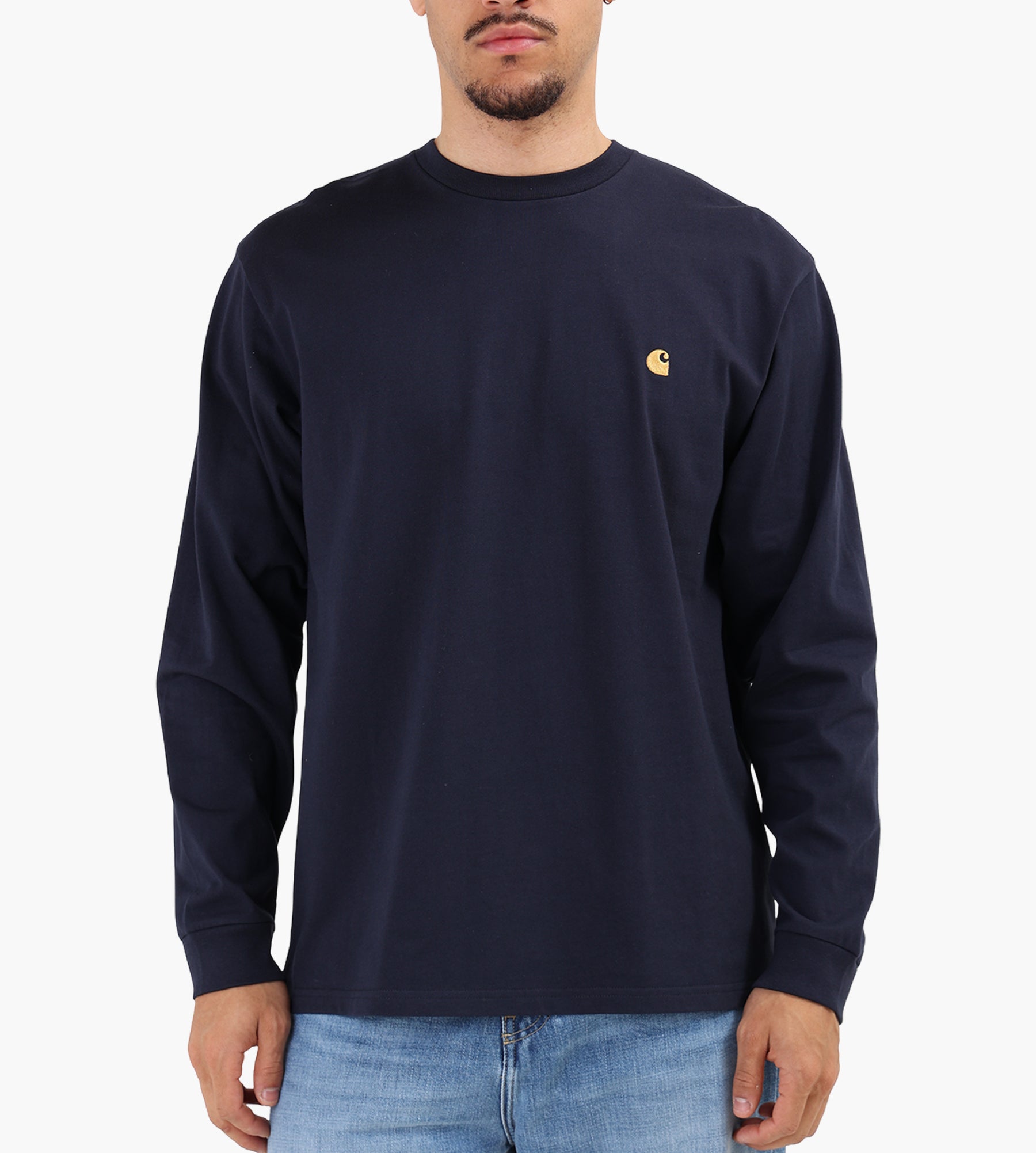 Carhartt WIP Chase Longsleeve Dark Navy Gold