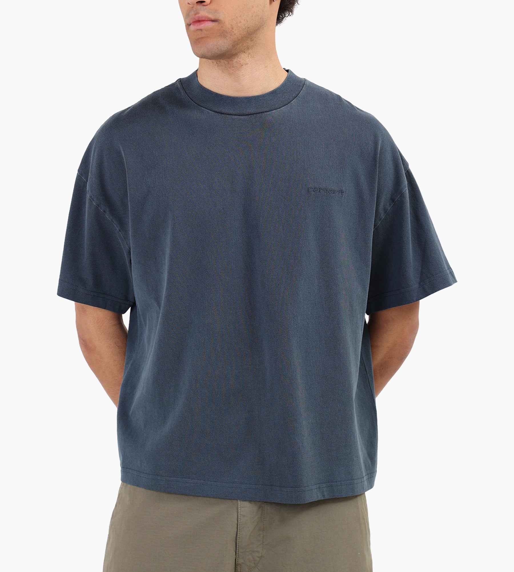 Carhartt WIP Benton T-Shirt Carbon Garment Dyed