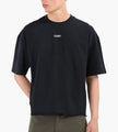 about:blank Raw Hem Sports T-Shirt Cotton Washed Black