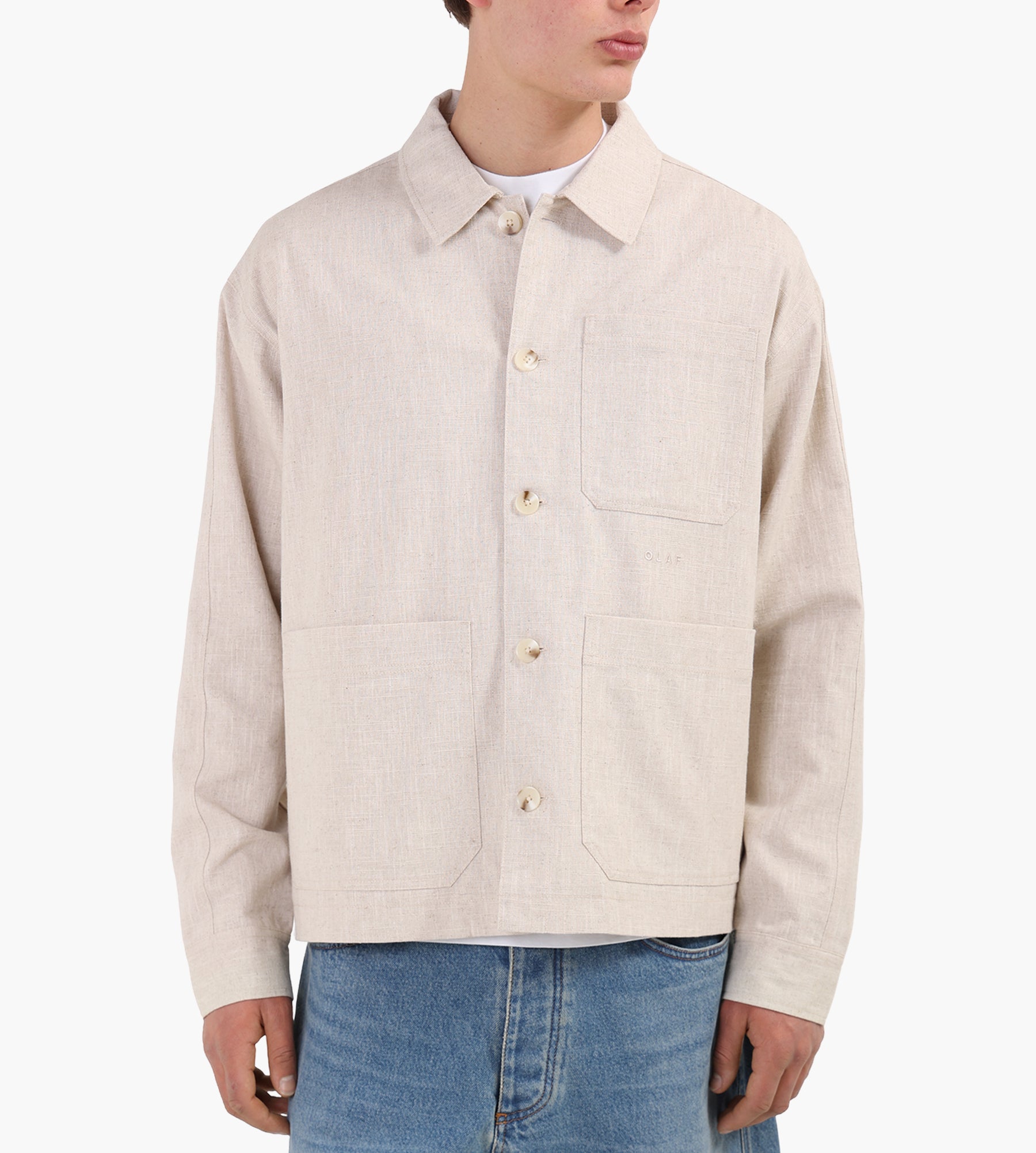 OLAF Linen Jacket Cement