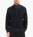 C.P. Company Knitwear Polo Collar In Fleece Knit Capers