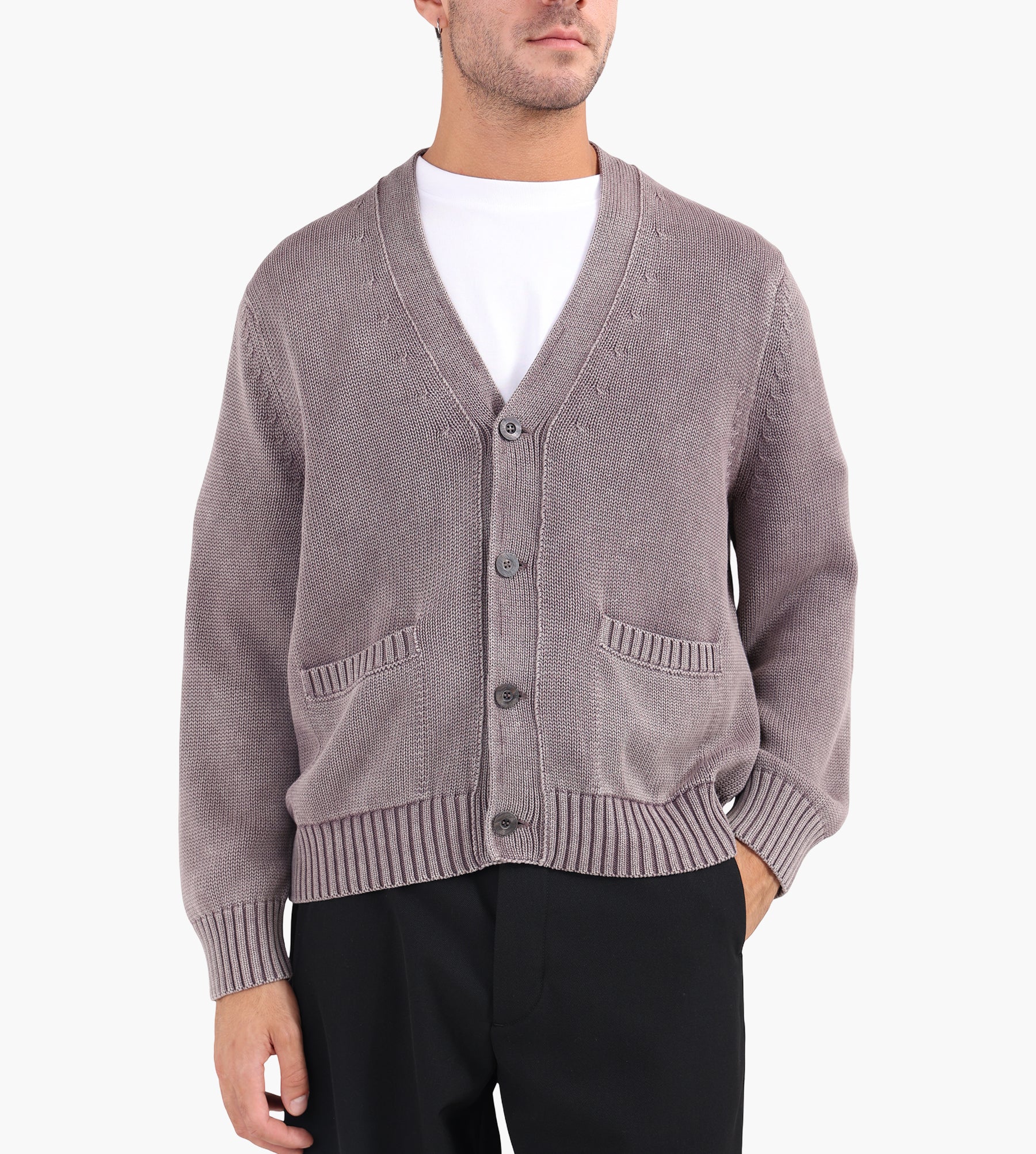 Corridor Acid Wash Cardigan Purple