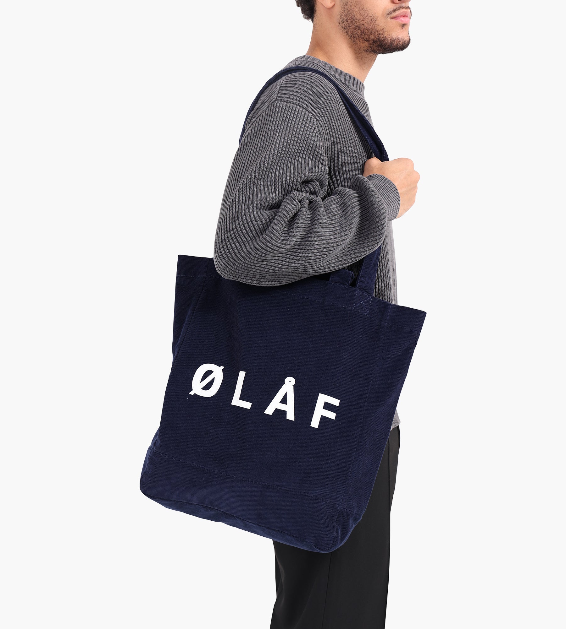 OLAF Corduroy Tote Bag Navy
