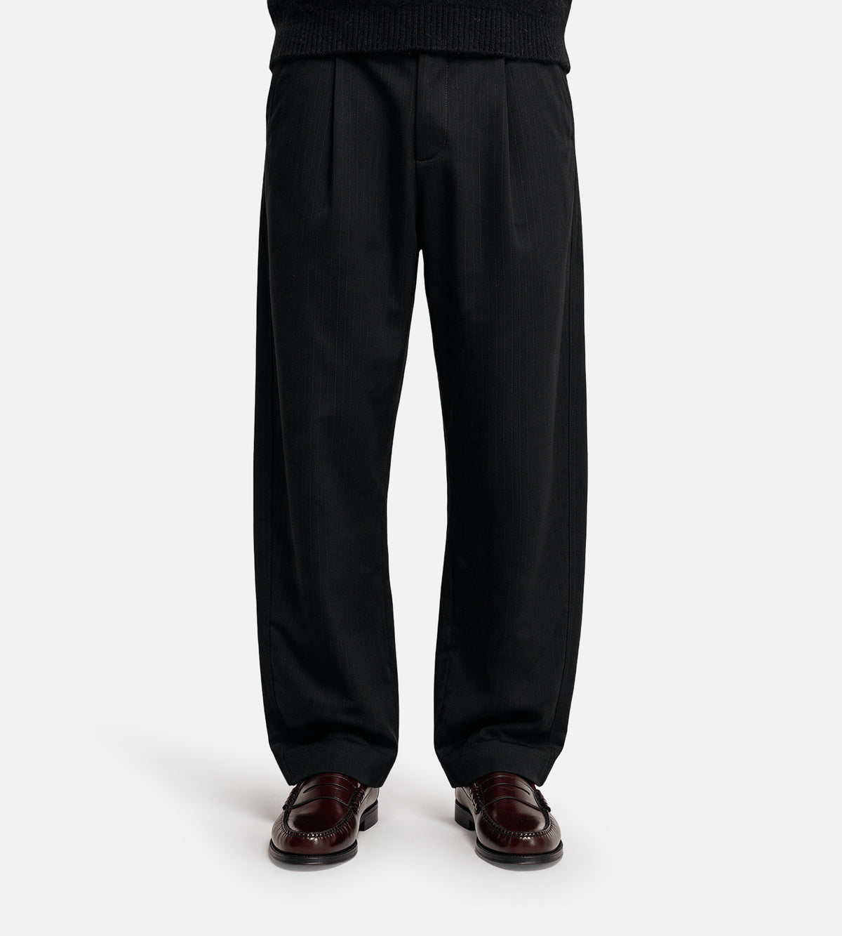 Observe Twisted Relaxed Trouser Midnight Pinstripe