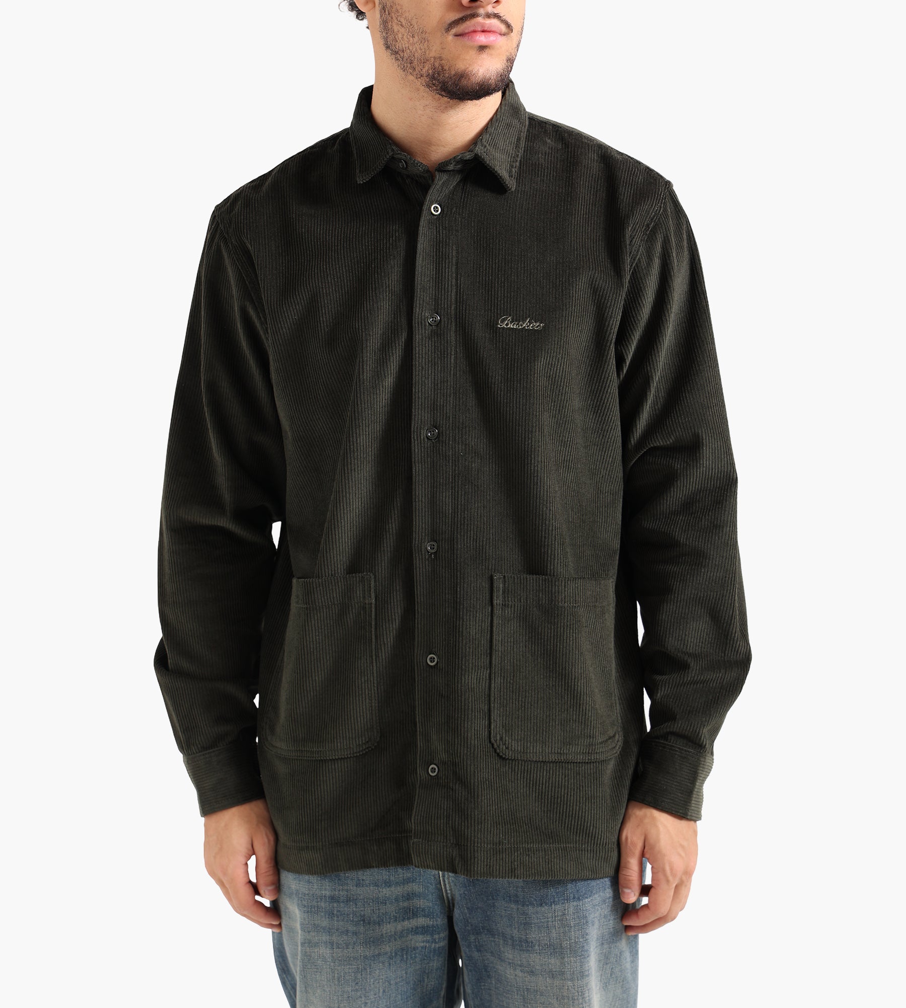 Baskèts Corduroy Shirt Moss Green