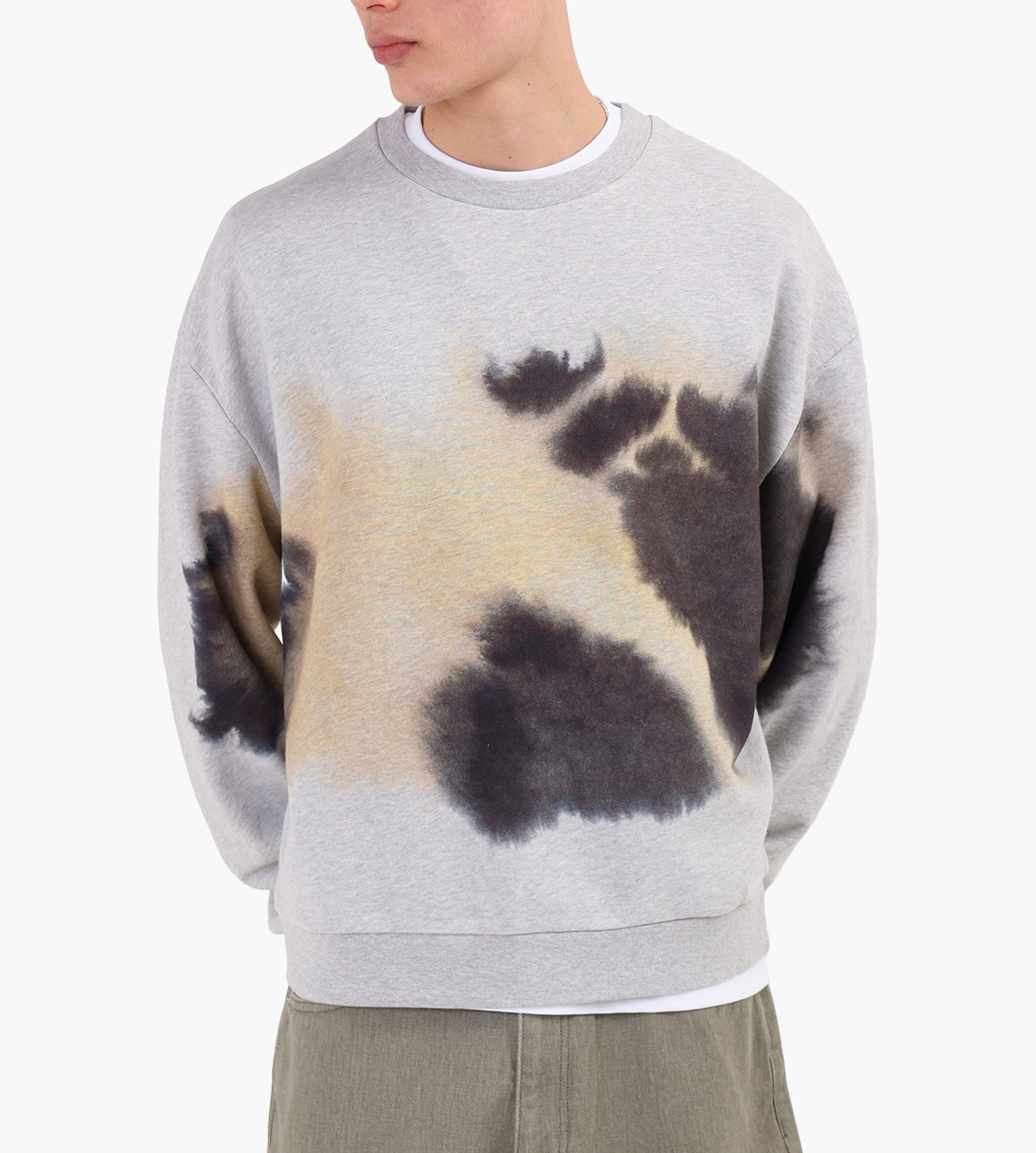 Wild Animals Panda Adult Sweater  Heather Grey