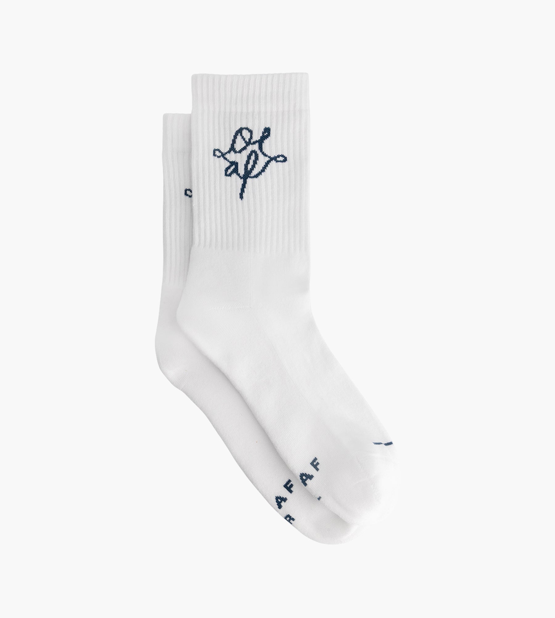 OLAF Monogram Socks White Blue